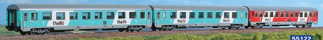 Set of 3 passenger cars of Daily train THELLO<br /><a href='images/pictures/ACME/AC55122.jpg' target='_blank'>Full size image</a>